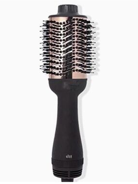 NWOT GEM Hot Air Round Styling Brush - Black and Rose Gold in box